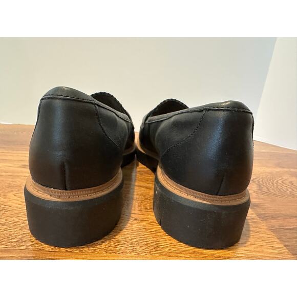 Clarks Collection Westlynn Bella Black Leather Loafers - 8W Classic Style - Picture 5 of 11